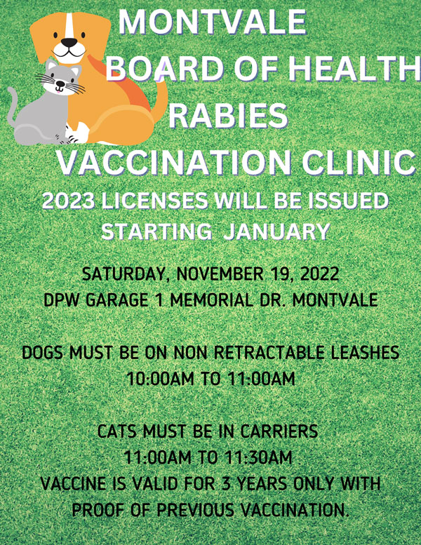 2022 RABIES CLINIC flyer
