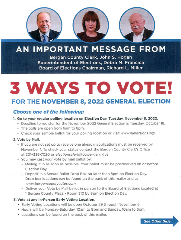 three ways to vote front