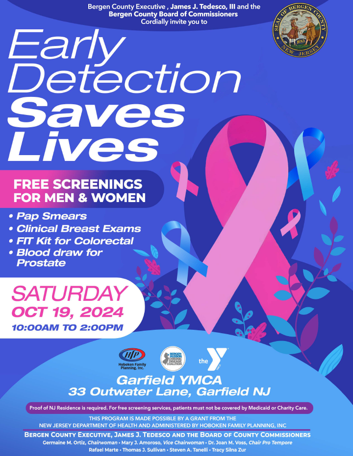 Flyer for Breast Cancel Screening Event on 10/19. CLICK HERE FOR PDF VERSION.